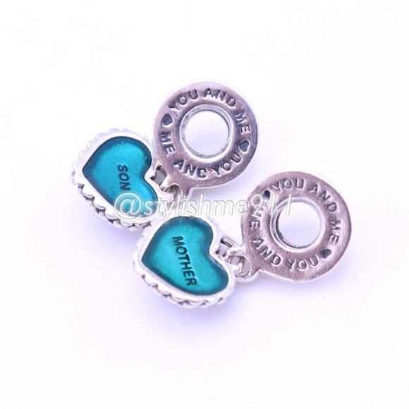 Authentic PANDORA Retired Piece of My Heart Mother / Son Charms - Picture 8 of 11